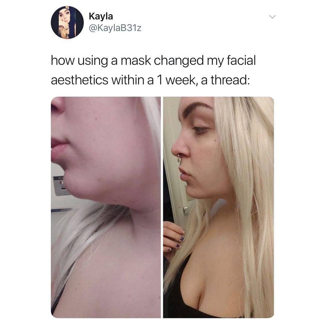Kayla
@KaylaB31z
how using a mask changed my facial
aesthetics within a 1 week, a thread:
